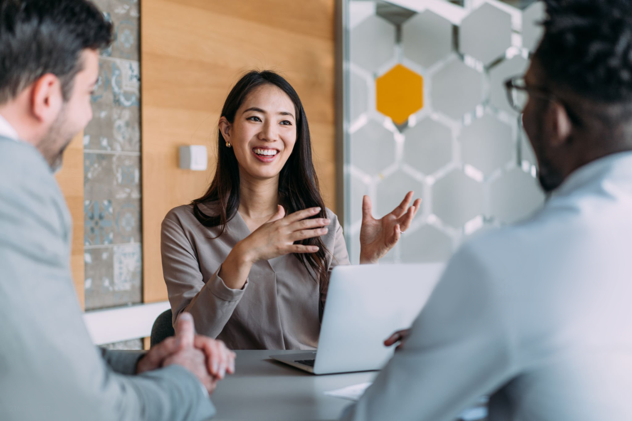 Corporate secretarial advisor discussing business structure with a client during a meeting