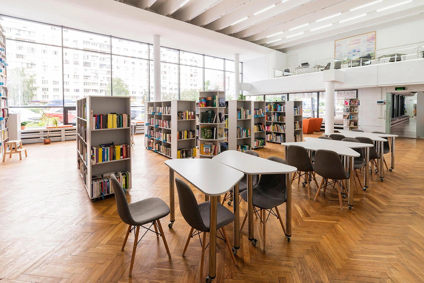 Modern and spacious public study area inside a Singapore school, designed for student learning and collaboration.
